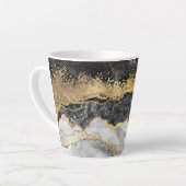 Zwarte marmer met Gold  Latte Mok (Linkerhoek)