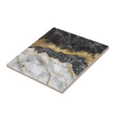 Zwarte marmer met Gold  Tegeltje (Zijkant)