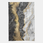 Zwarte marmer met Gold Theedoek (Verticaal)
