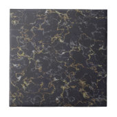 Zwarte marmer met goudaders tegeltje (Voorkant)
