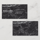 Zwarte marmer | Minimalistisch Visitekaartje (Voorkant / Achterkant)