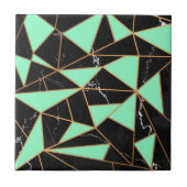 Zwarte marmer-mozaïek tegeltje (Voorkant)