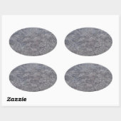Zwarte marmer Oval Sticker (Vel)