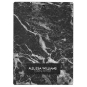 Zwarte marmer Stone Textuur Klembord (Achterkant)