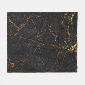 Zwarte marmer texture background, natuurlijk marme fleece deken (Voorkant (Horizontaal))