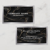 Zwarte marmer | Uitvoerend Visitekaartje (Voorkant / Achterkant)