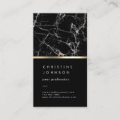 zwarte marmer visitekaartje (Voorkant)