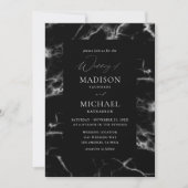 Zwarte marmer Wedding 2 Kaart (Voorkant)