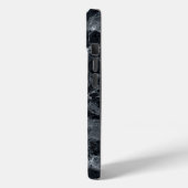 Zwarte marmertextuur Case-Mate iPhone case (Achterkant / Links)