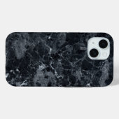 Zwarte marmertextuur Case-Mate iPhone case (Achterkant (horizontaal))