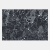 Zwarte marmertextuur inpakpapier vel (Voorkant)