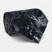 Zwarte marmertextuur stropdas (Opgerold)