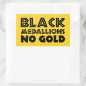 ZWARTE MEDALLIES NIET GOLD RECHTHOEKIGE STICKER (Tas)