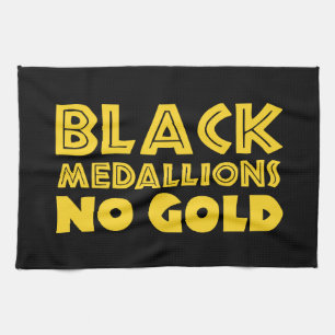ZWARTE MEDALLIES NIET GOLD THEEDOEK
