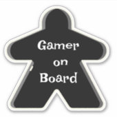 Zwarte meeple sticker (Voorkant)