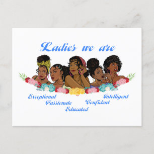 Zwarte meisje magie, melanine poppin, zus, bruine briefkaart