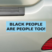 ZWARTE MENSEN BUMPERSTICKER (Op auto)