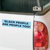 ZWARTE MENSEN BUMPERSTICKER (Op Truck)
