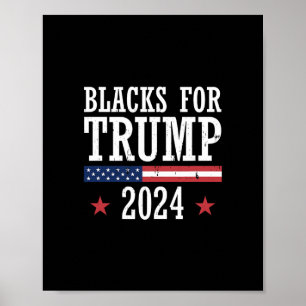 Zwarte Mensen Voor Trump Presidentsverkiezingen Re Poster
