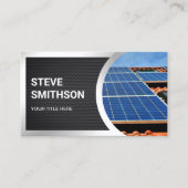 Zwarte Mesh Steel Rooftop Zonnepanelen Visitekaartje (Voorkant)