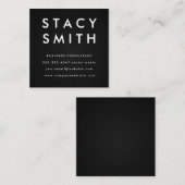 Zwarte mesh vierkante visitekaartje (Voorkant / Achterkant)