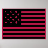Zwarte met sterren bezaaide Amerikaanse vlag