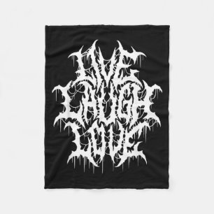 Zwarte Metal Parodie Grappige Typografie Fleece Deken