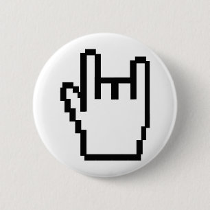 zwarte metalen kopicoon ronde button 5,7 cm