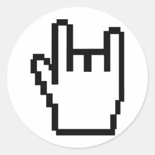 zwarte metalen kopicoon ronde sticker