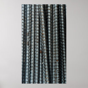 Zwarte metalen staven poster