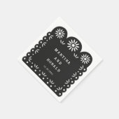 ZWARTE MEXICAAN PAPEL PICADO SERVET (Hoek)