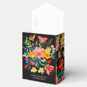 Zwarte Mexicaanse Bright Floral Fiesta Verjaardag Bedankdoosjes (Geopend)