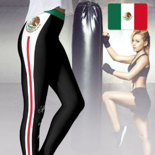Zwarte Mexicaanse mode leggings