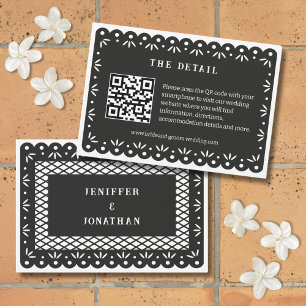 ZWARTE MEXICAANSE PAPEL PICADO BEHUIZING KAART