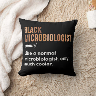 Zwarte Microbioloog Grappige Definitie Microbiolog Kussen