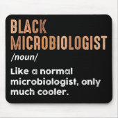 Zwarte Microbioloog Grappige Definitie Microbiolog Muismat (Voorkant)