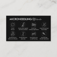 Zwarte Microneedling Nazorg Poster Instructie