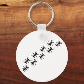 zwarte mierentrail sleutelhanger (Voorkant)