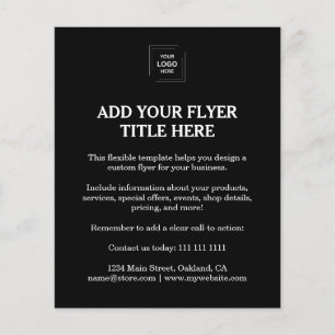 Zwarte Minimaal Zakelijke Marketing Flyer Ontwerp