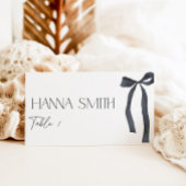 Zwarte Minimale Strik 'Trouwt' Gotische Plaatskaar