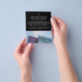 Zwarte minimalistische aangepaste zakelijke Logo e Flyer (Hand)