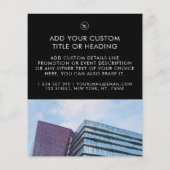 Zwarte minimalistische aangepaste zakelijke Logo e Flyer (Achterkant)