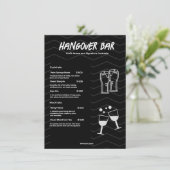 Zwarte Minimalistische Bar Drink  Menu (Staand voorkant)