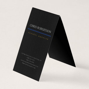 Zwarte Minimalistische Eenvoudige Premium Luxe Lin Visitekaartjes