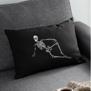 Zwarte minimalistische halloween aflegen kussen