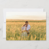 Zwarte Minimalistische Moderne Foto Witte Script Save The Date (Achterkant)