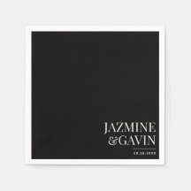Zwarte minimalistische moderne gepersonaliseerde b