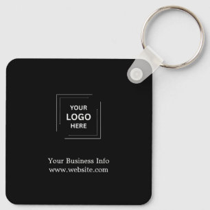 Zwarte Minimalistische Moderne Zakelijke Promotie Sleutelhanger