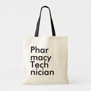 Zwarte Mode Apothekersassistent Tote Bag