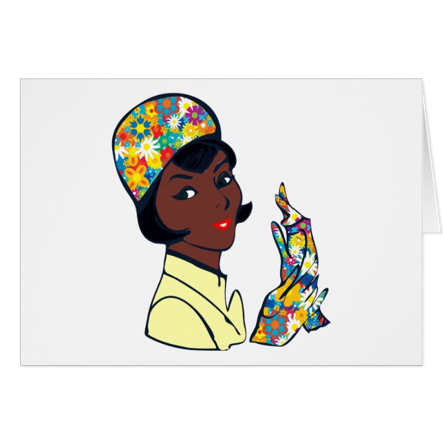 zwarte modedame (Voorkant Horizontaal)